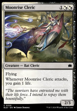 (226) Magic The Gathering Bloomburrow Single: Moonrise Cleric  Common
