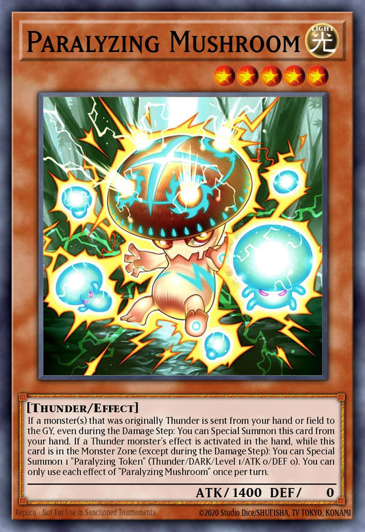 (025) YuGiOh TCG INFO: The Infinite Forbidden Single: Paralyzing Mushroom  Common