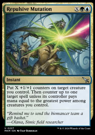 (227) Magic The Gathering Murders at Karlov Manor Single: Repulsive Mutation Holo Uncommon