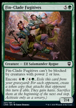 (227/361) Magic The Gathering Commander Legends Single: Fin-Clade Fugitives Holo Common