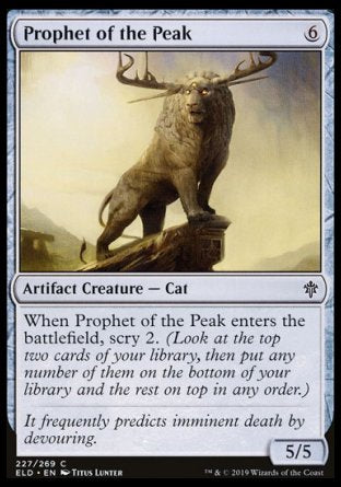 (227/269) Magic The Gathering Throne of Eldraine Single: Prophet of the Peak Holo Common