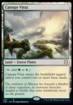 (227) Magic The Gathering Commander: Adventures in the Forgotten Realms Single: Canopy Vista Rare