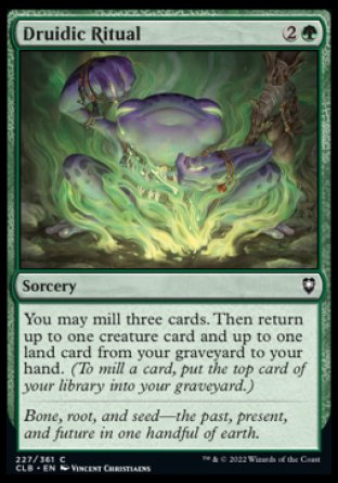 (227) Magic The Gathering Commander Legends: Battle for Baldur's Gate Single: Druidic Ritual Holo Common