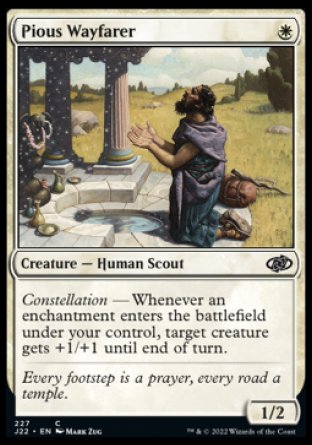 (227) Magic The Gathering Jumpstart 2022 Single: Pious Wayfarer Common