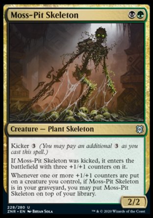 (228/280) Magic The Gathering Zendikar Rising Single: Moss-Pit Skeleton Uncommon