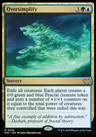 (228) Magic The Gathering Commander: Duskmourn: House of Horror Single: Oversimplify Rare