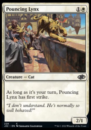 (228) Magic The Gathering Jumpstart 2022 Single: Pouncing Lynx Common