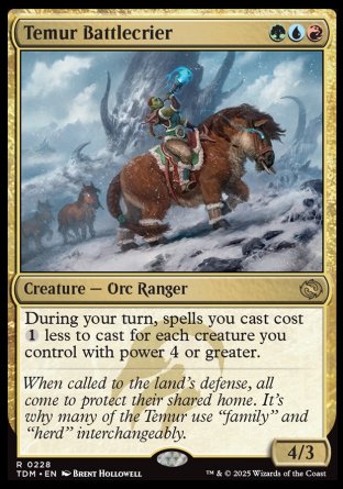 (228) Magic The Gathering Tarkir: Dragonstorm: Promos Single: Temur Battlecrier (V.2) Holo Rare