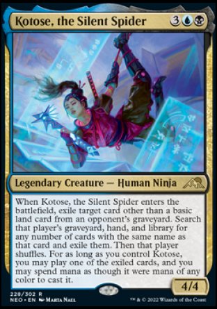 (228) Magic The Gathering Kamigawa: Neon Dynasty Single: Kotose, the Silent Spider Holo Rare