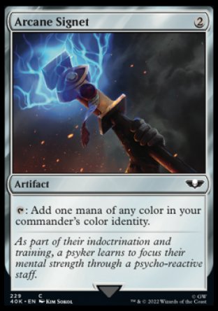 (229) Magic The Gathering Universes Beyond: Warhammer 40000 Single: Arcane Signet (V.3) Holo Common