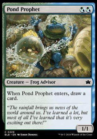 (229) Magic The Gathering Bloomburrow Single: Pond Prophet Holo Common