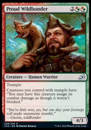 (229/274) Magic The Gathering Ikoria: Lair of Behemoths Single: Proud Wildbonder Holo Uncommon