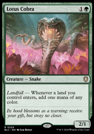 (229) Magic The Gathering Commander: Bloomburrow Single: Lotus Cobra Rare