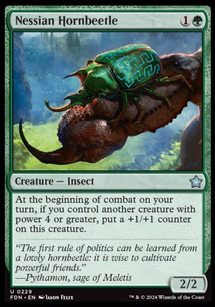 (229) Magic The Gathering Magic: The Gathering Foundations Single: Nessian Hornbeetle Holo Uncommon