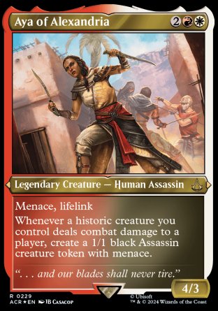 (229) Magic The Gathering Universes Beyond: Assassin's Creed: Extras Single: Aya of Alexandria (V.2) Holo Rare