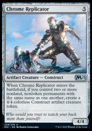 (229) Magic The Gathering Core 2021 Single: Chrome Replicator Holo Uncommon