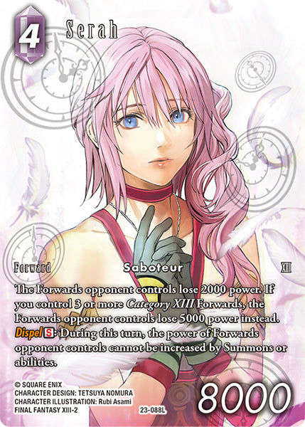 (088) Final Fantasy TCG Hidden Trials Single: Serah (23-088) (V.2) Holo Legend