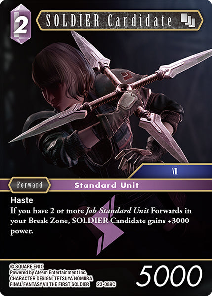 (089) Final Fantasy TCG Hidden Trials Single: SOLDIER Candidate (23-089) Holo Common