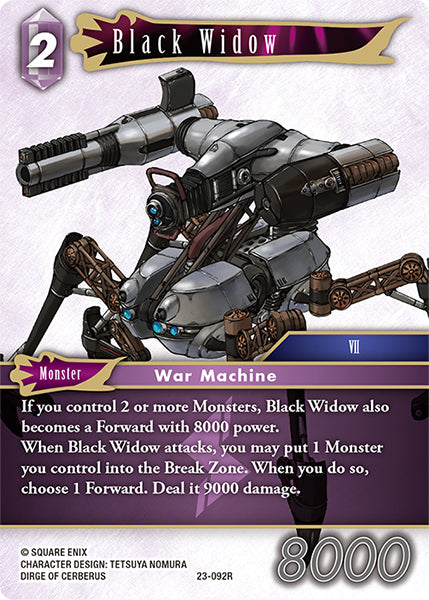 (092) Final Fantasy TCG Hidden Trials Single: Black Widow (23-092) Rare