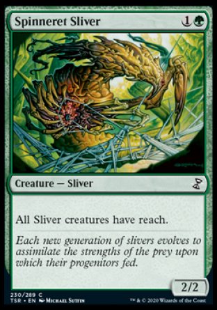 (230/289) Magic The Gathering Time Spiral Remastered Single: Spinneret Sliver Holo Common