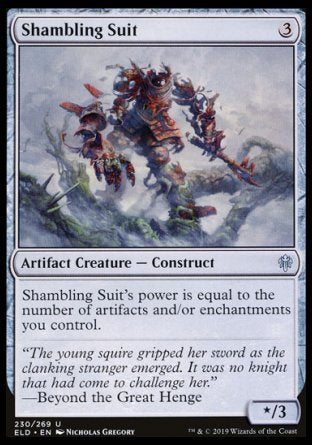 (230/269) Magic The Gathering Throne of Eldraine Single: Shambling Suit Uncommon
