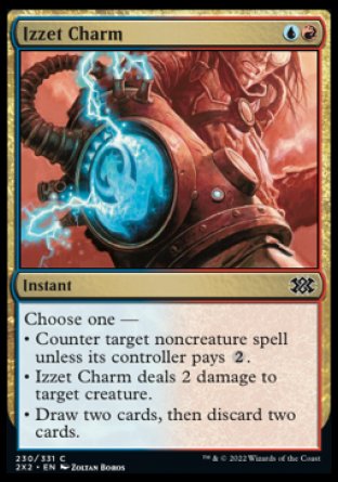 (230) Magic The Gathering Double Masters 2022 Single: Izzet Charm Holo Common