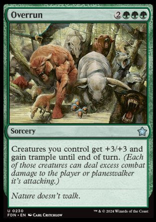 (230) Magic The Gathering Magic: The Gathering Foundations Single: Overrun Holo Uncommon