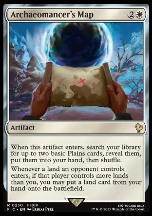 (230) Magic The Gathering Commander: Magic: The Gathering - FINAL FANTASY: Collector's Edition Single: Archaeomancer's Map Holo Rare