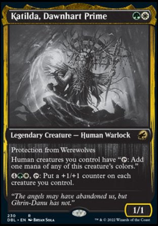 (230) Magic The Gathering Innistrad: Double Feature Single: Katilda, Dawnhart Prime Holo Rare