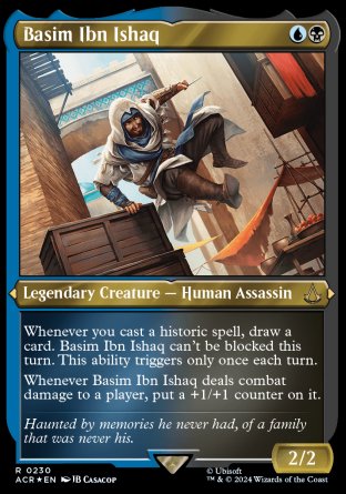 (230) Magic The Gathering Universes Beyond: Assassin's Creed: Extras Single: Basim Ibn Ishaq (V.2) Holo Rare