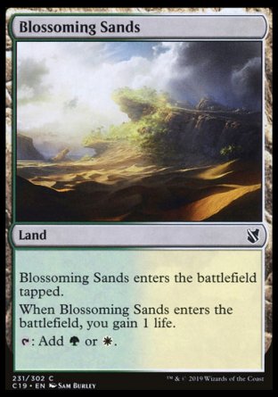 (231) Magic The Gathering Commander 2019 Single: Blossoming Sands Common