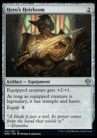 (231) Magic The Gathering Dominaria United Single: Hero's Heirloom Uncommon