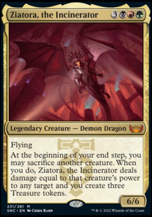 (231) Magic The Gathering Streets of New Capenna Single: Ziatora, the Incinerator Holo Mythic