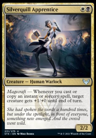 (231) Magic The Gathering Strixhaven: School of Mages Single: Silverquill Apprentice Holo Uncommon