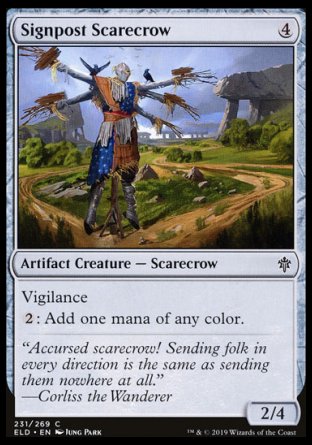 (231/269) Magic The Gathering Throne of Eldraine Single: Signpost Scarecrow Holo Common