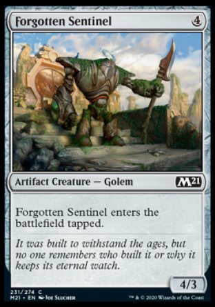 (231) Magic The Gathering Core 2021 Single: Forgotten Sentinel Common