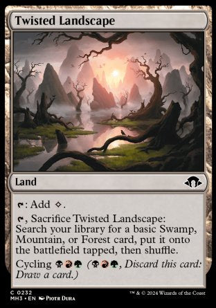 (232) Magic The Gathering Modern Horizons 3 Single: Twisted Landscape Holo Common