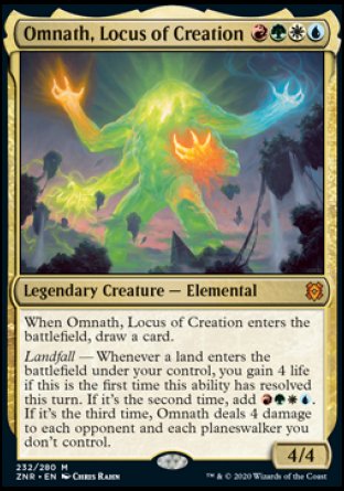 (232) Magic The Gathering Zendikar Rising: Promos Single: Omnath, Locus of Creation (V.1) Holo Mythic