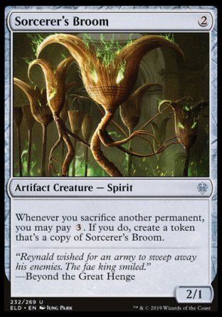 (232/269) Magic The Gathering Throne of Eldraine Single: Sorcerer's Broom Holo Uncommon