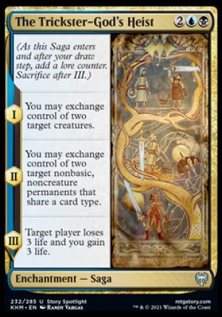 (232/285) Magic The Gathering Kaldheim Single: The Trickster-God's Heist Holo Uncommon