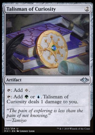 (232/254) Magic The Gathering Modern Horizons Single: Talisman of Curiosity Holo Uncommon