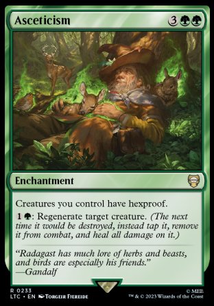 (233) Magic The Gathering Commander: The Lord of the Rings: Tales of Middle-earth Single: Asceticism Rare