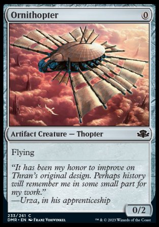 (233) Magic The Gathering Dominaria Remastered Single: Ornithopter Holo Common