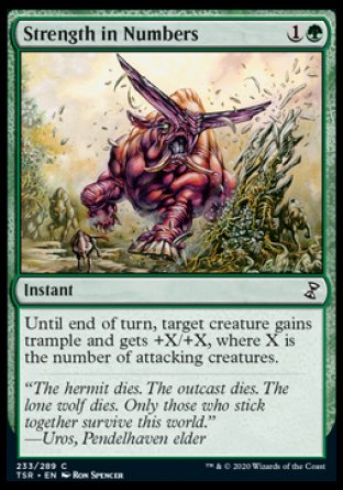 (233/289) Magic The Gathering Time Spiral Remastered Single: Strength in Numbers Holo Common