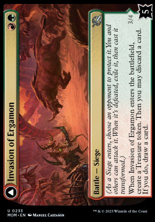 (233) Magic The Gathering March of the Machine Single: Invasion of Ergamon // Truga Cliffcharger Holo Uncommon