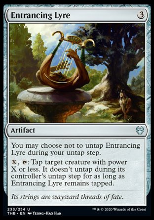 (233/254) Magic The Gathering Theros Beyond Death Single: Entrancing Lyre Holo Uncommon