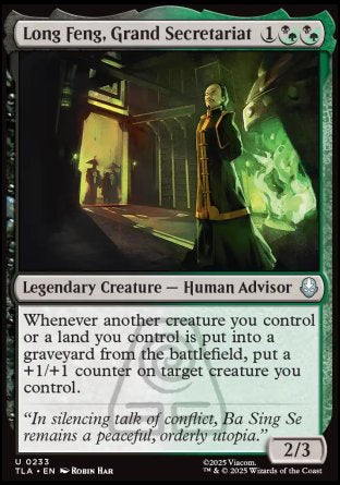 (233) Magic The Gathering Magic: The Gathering | Avatar: The Last Airbender Single: Long Feng, Grand Secretariat Holo Uncommon