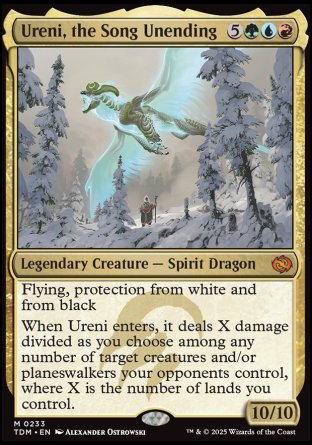 (233) Magic The Gathering Tarkir: Dragonstorm: Promos Single: Ureni, the Song Unending (V.2) Holo Mythic