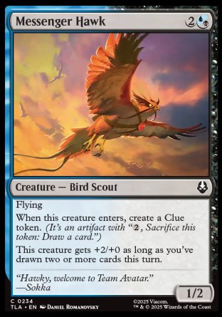 (234) Magic The Gathering Magic: The Gathering | Avatar: The Last Airbender Single: Messenger Hawk Holo Common