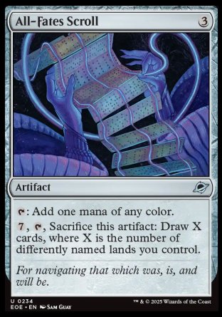 (234) Magic The Gathering Edge of Eternities Single: All-Fates Scroll Uncommon